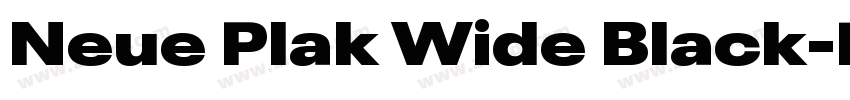 Neue Plak Wide Black字体转换
